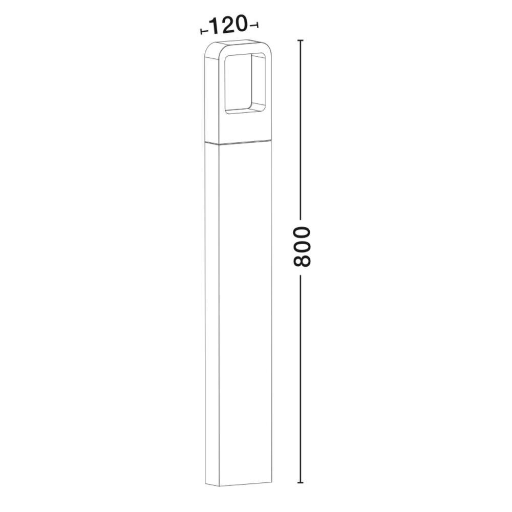 LED-padverlichting Acqua in donkergrijs 5W 280lm IP54