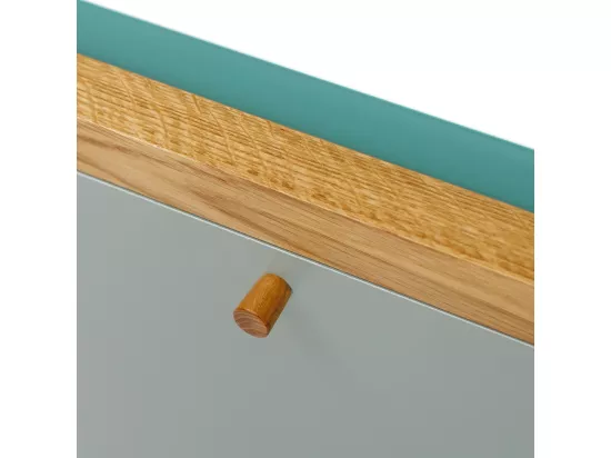 Brenta - Bureau mural contemporain - Turquoise