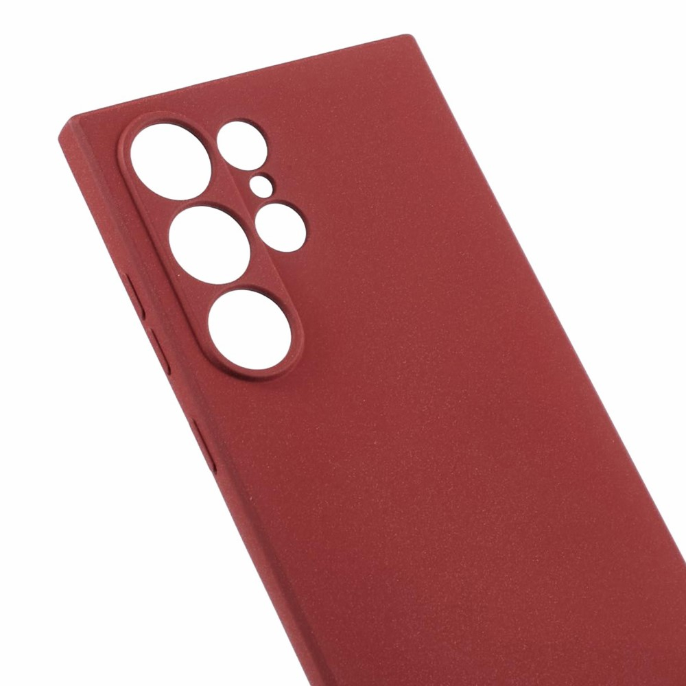 Samsung Galaxy S24 Ultra Gummi Case Hülle mit Kameraschutz - Dunkelrot