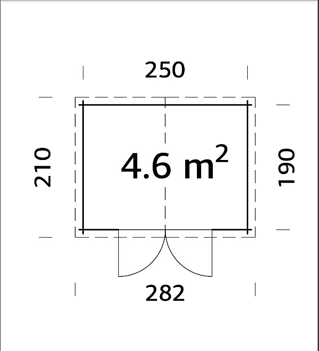Abri de jardin Nissi H. 214 cm x L. 282 cm en sapin du Nord autoclave