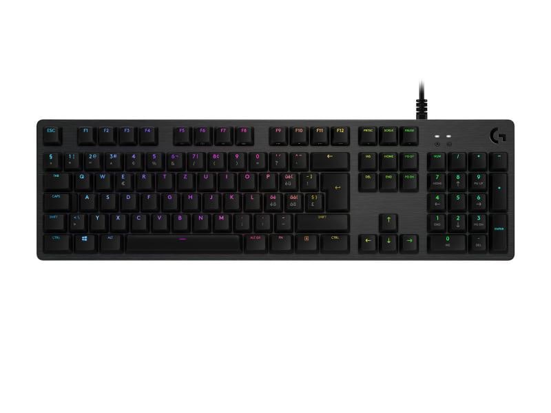 Logitech Gaming-Tastatur G512 GX Brown Carbon Mechanische Gaming-Tastatur mit RGB-Beleuchtung