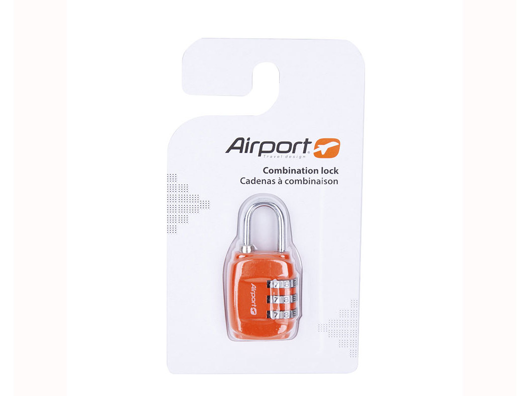 CADEADO DE CÓDIGO AIRPORT LARANJA
