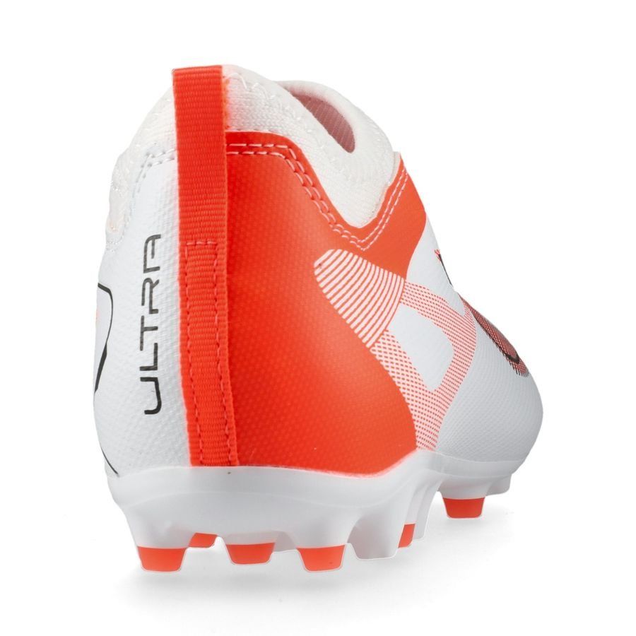 PUMA Ultra 5 Match MG Unlimited - Blanc/Noir/Glowing Red Enfant