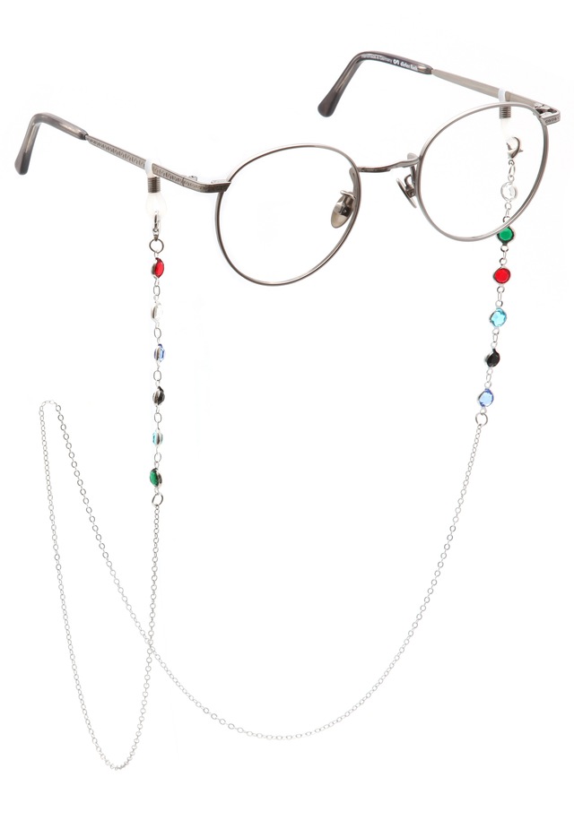 Firetti Brillenkette »mit bunten Details, rhodiniert« mit Glasstein