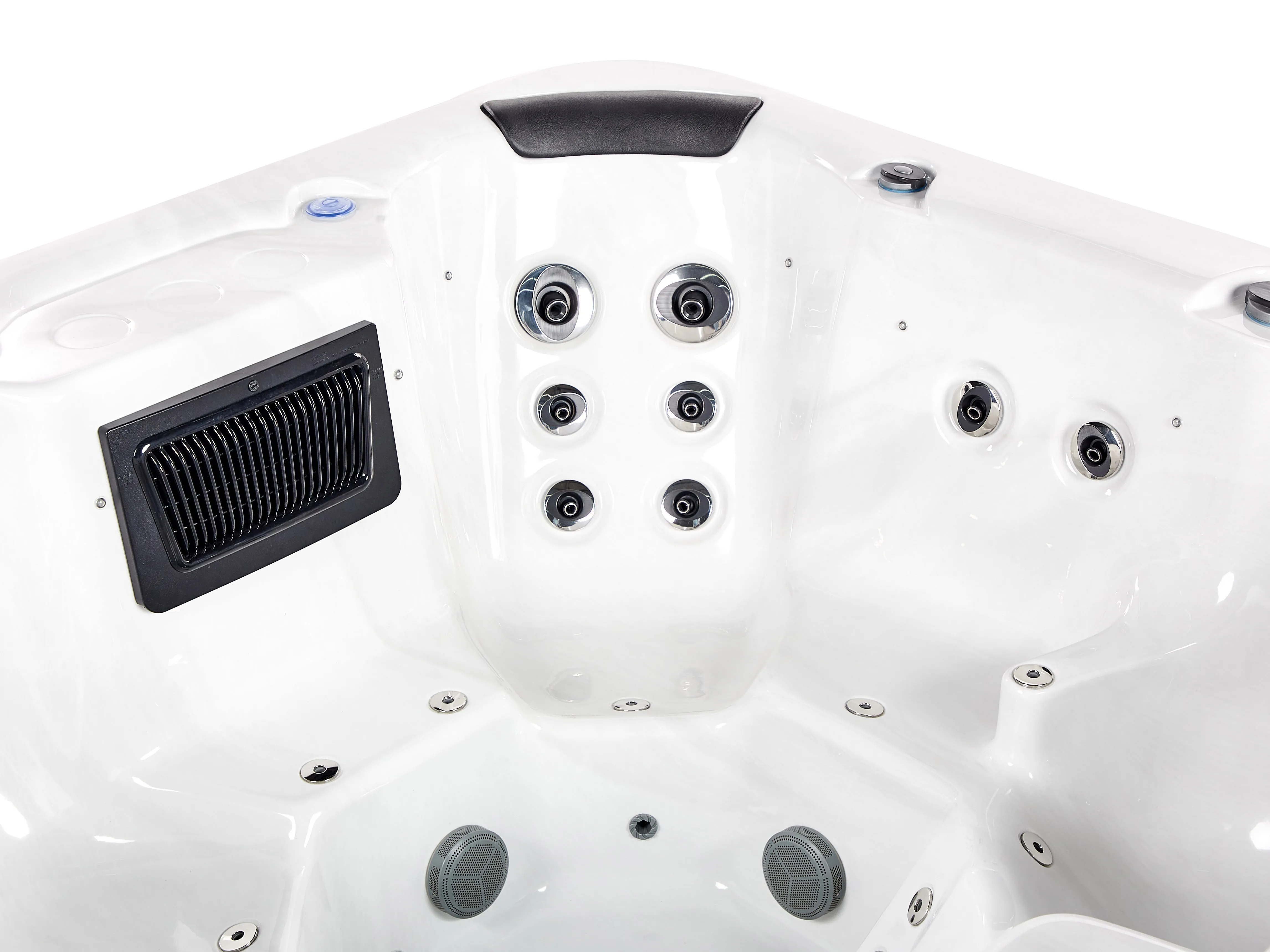 Buiten hottub met LED VILLARRICA Wit