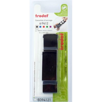 Trodat - 3 Encriers 6/9412 recharges pour tampon Mobile Printy 9412 - noir