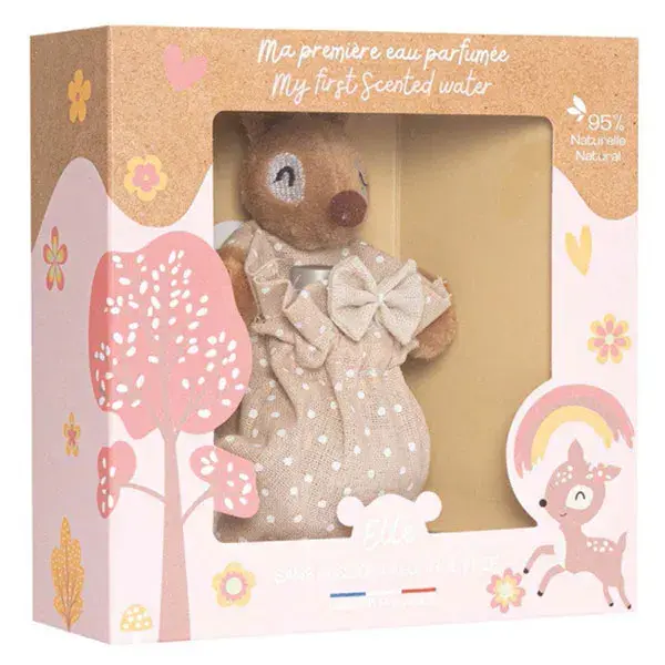 Kit de água aromatizada para bebês Nature & Scents, ursinho de pelúcia rosa, 50ml