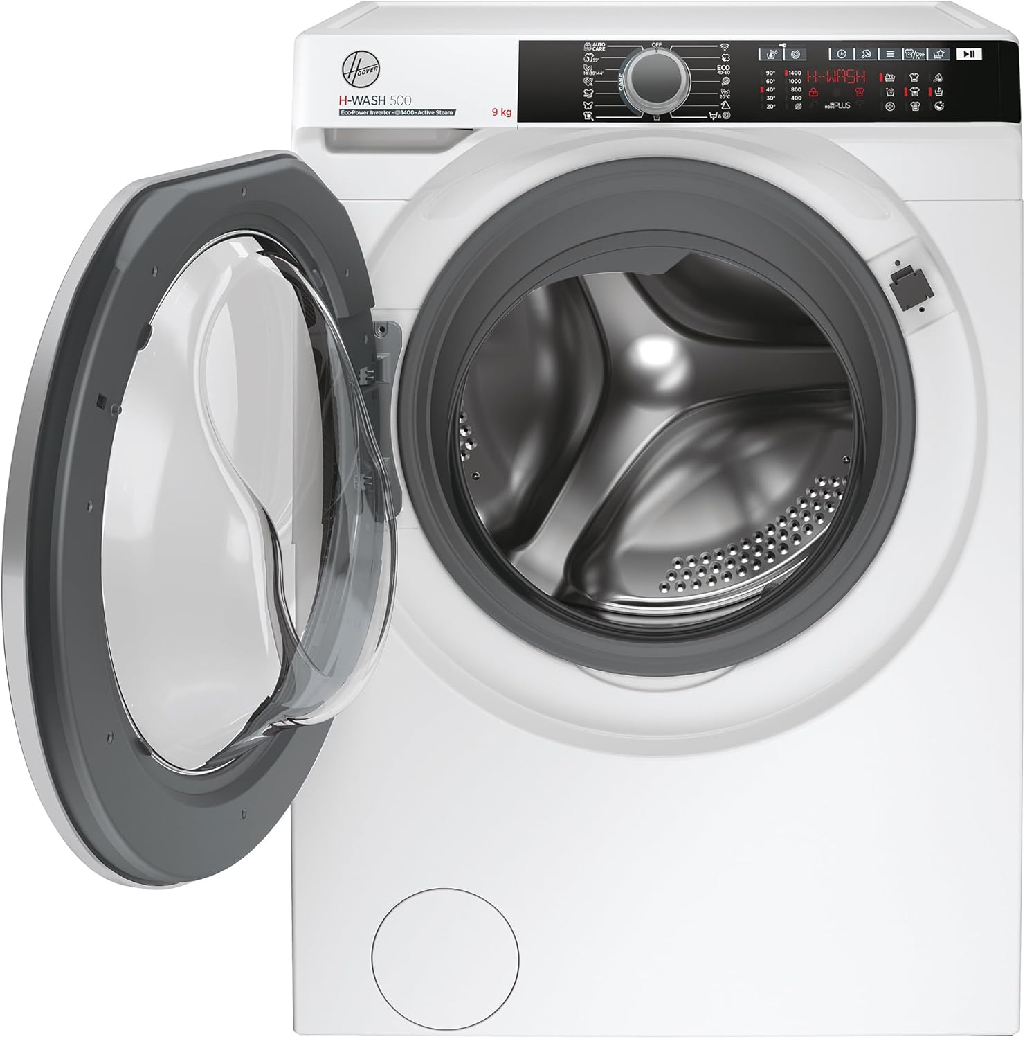 Hoover H-WASH 500 HWE 49AMBS/1-S Waschmaschine / 9 kg/Klasse A/Eco-Power Inverter Motor/Bügelerleichterung/ActiveSteam Dampf-Funktion/Wi-Fi