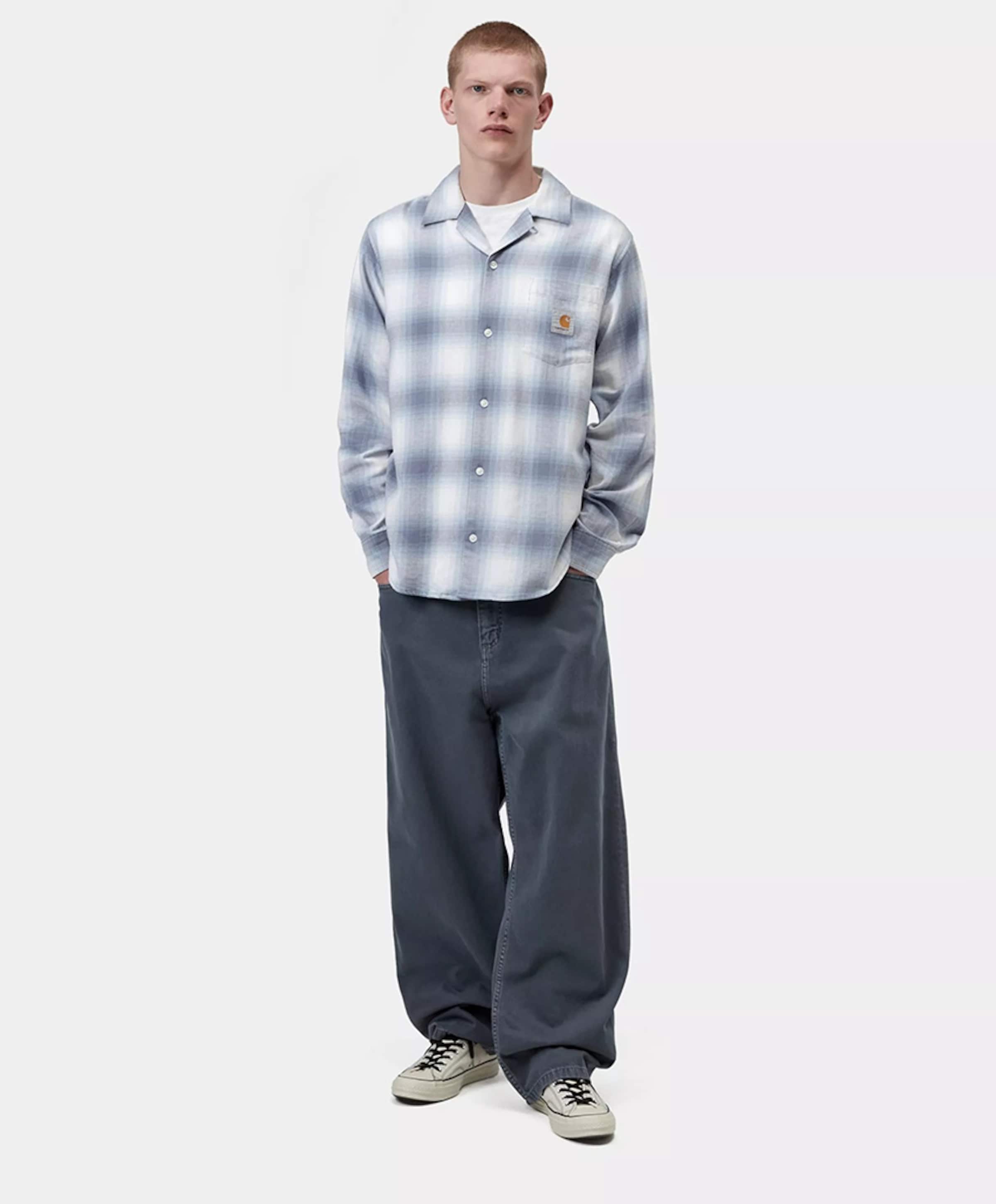 Carhartt WIP Heren overhemd lange mouw blauw