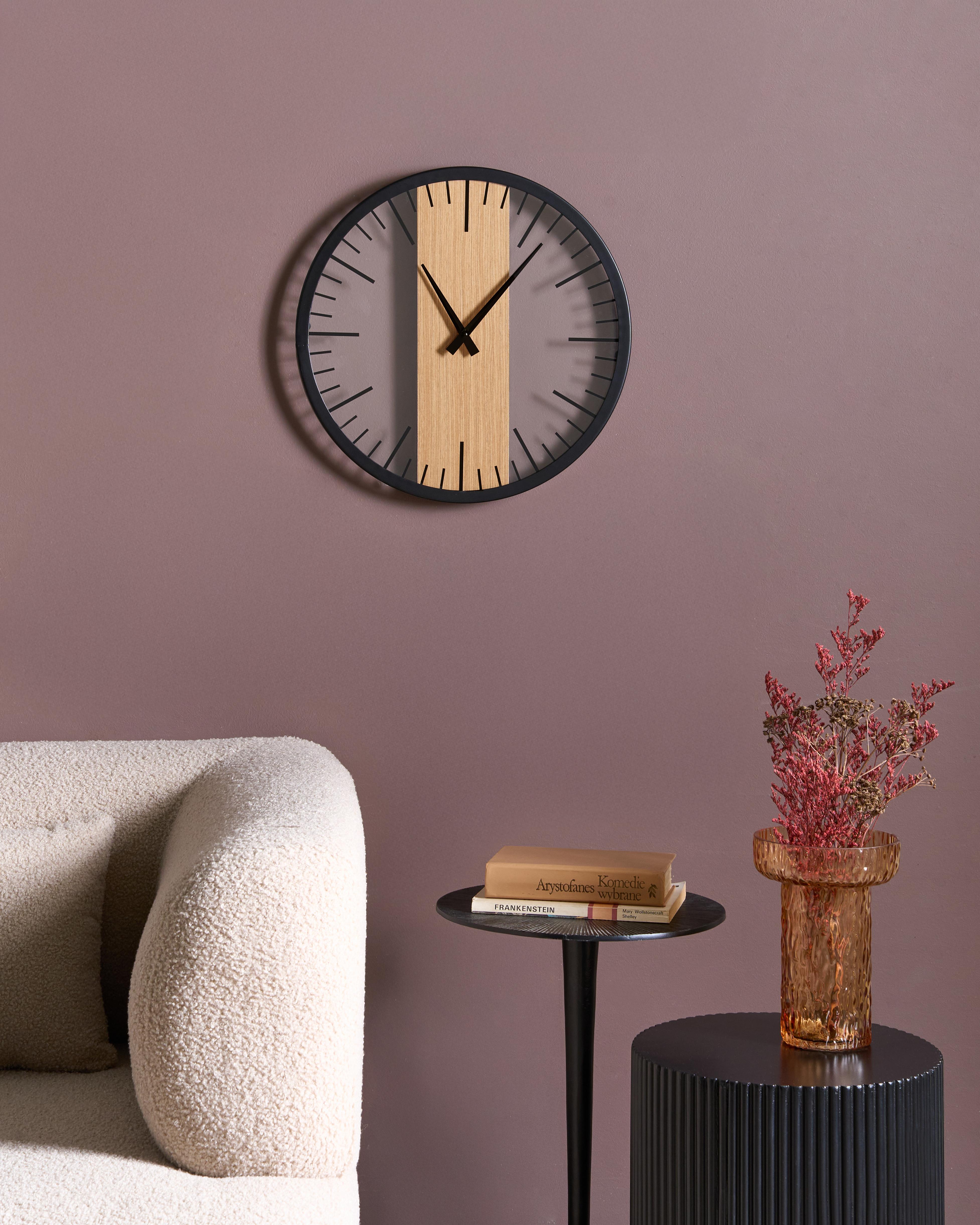 Wandklok VILLORA 38 cm Bruin/zwart