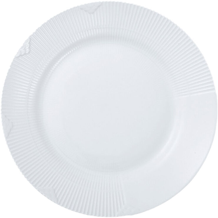 Royal Copenhagen Hvid Elements 28 cm. talllerken Hvid
