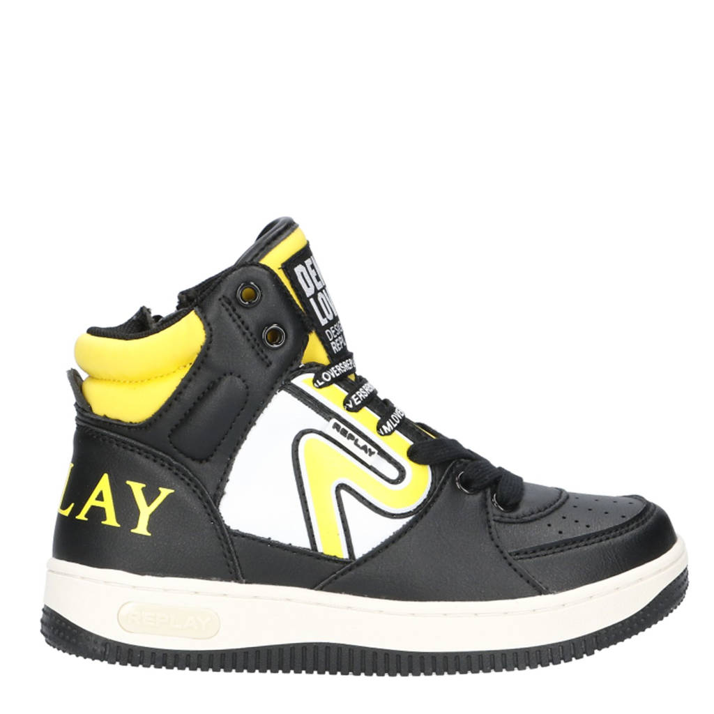 REPLAY sneakers zwart/wit/geel