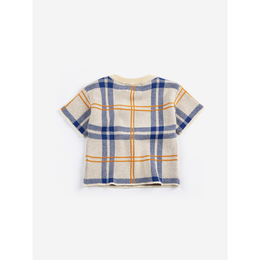 Køb Bobo Choses White Fun Tartan Strikket T-Shirt