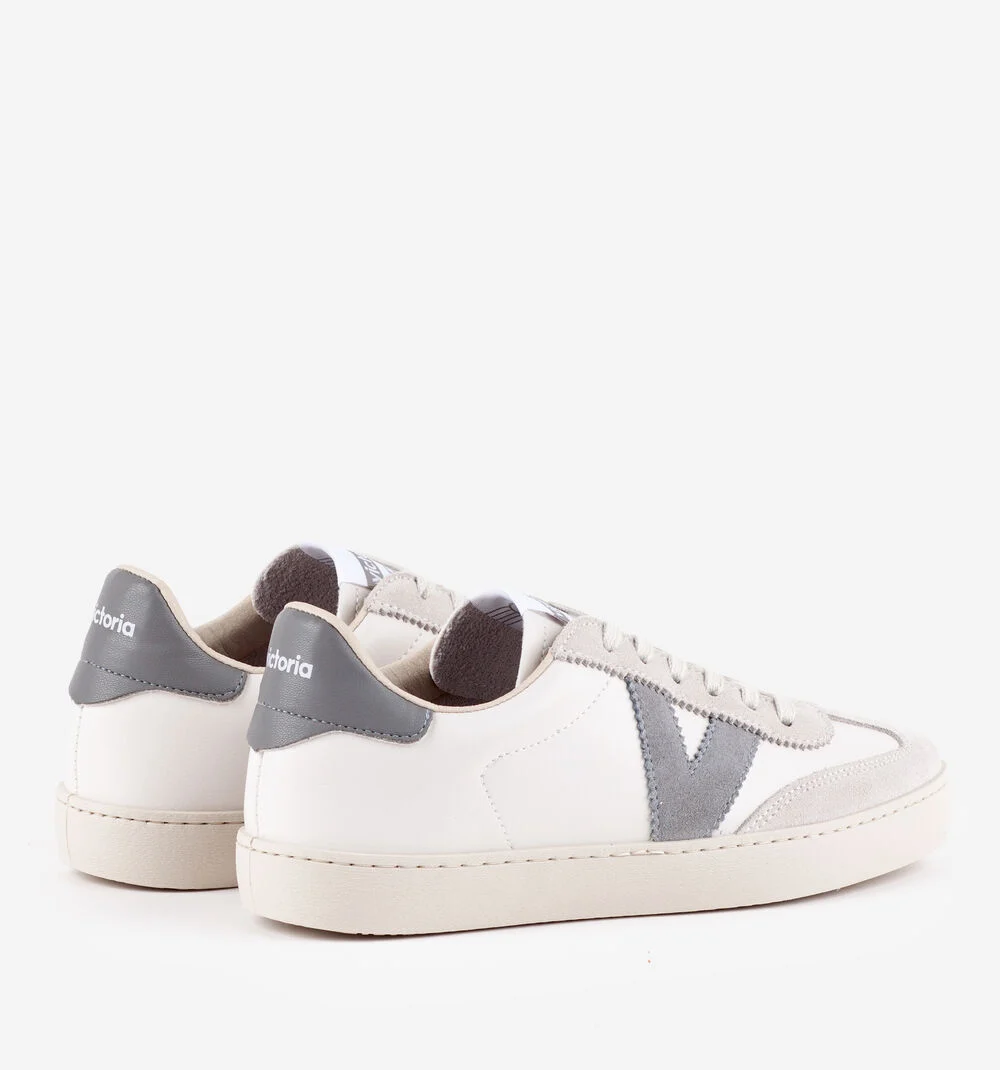 BERLÍN CYCLISTE EFFET CUIR & CUIR FENDU Baskets homme et femme de cyclisme GRIS