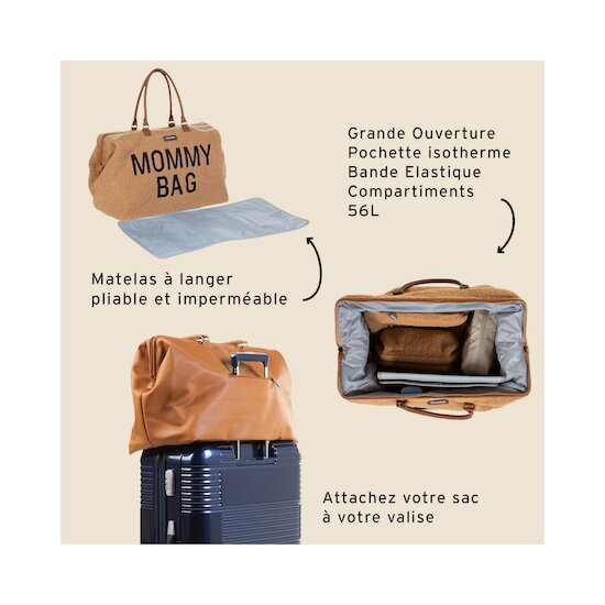 Sac à langer Mommy Bag   Teddy brun        de               Childhome