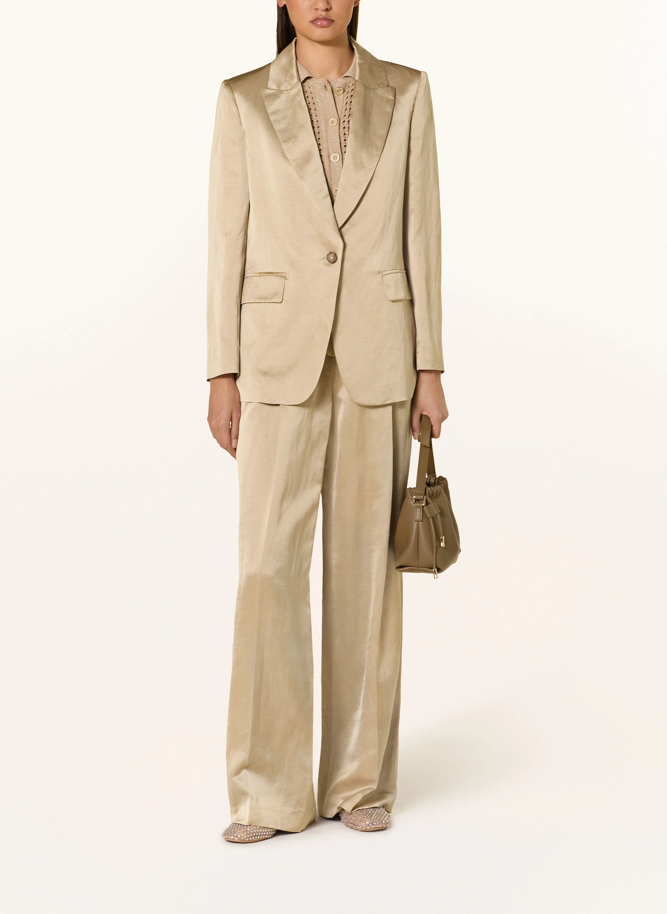 MARC CAIN Blazer mit Leinen aus Satin