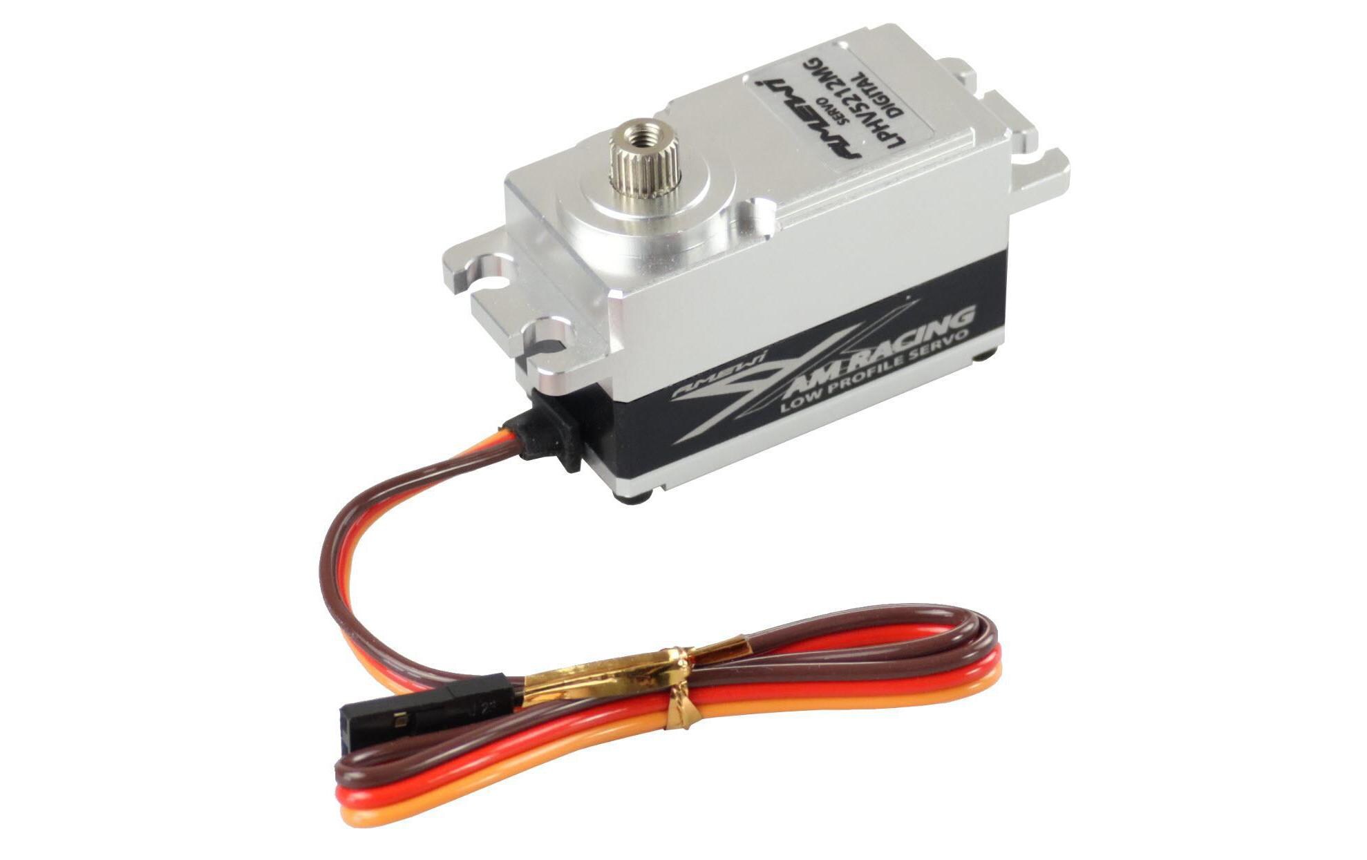 Low Profile Servo AMX Racing LPHV5212MG 11.8kg 0.07s DigitalLow-Profile Digitalservo für Tourenwagen und leichte Off-Road Modelle