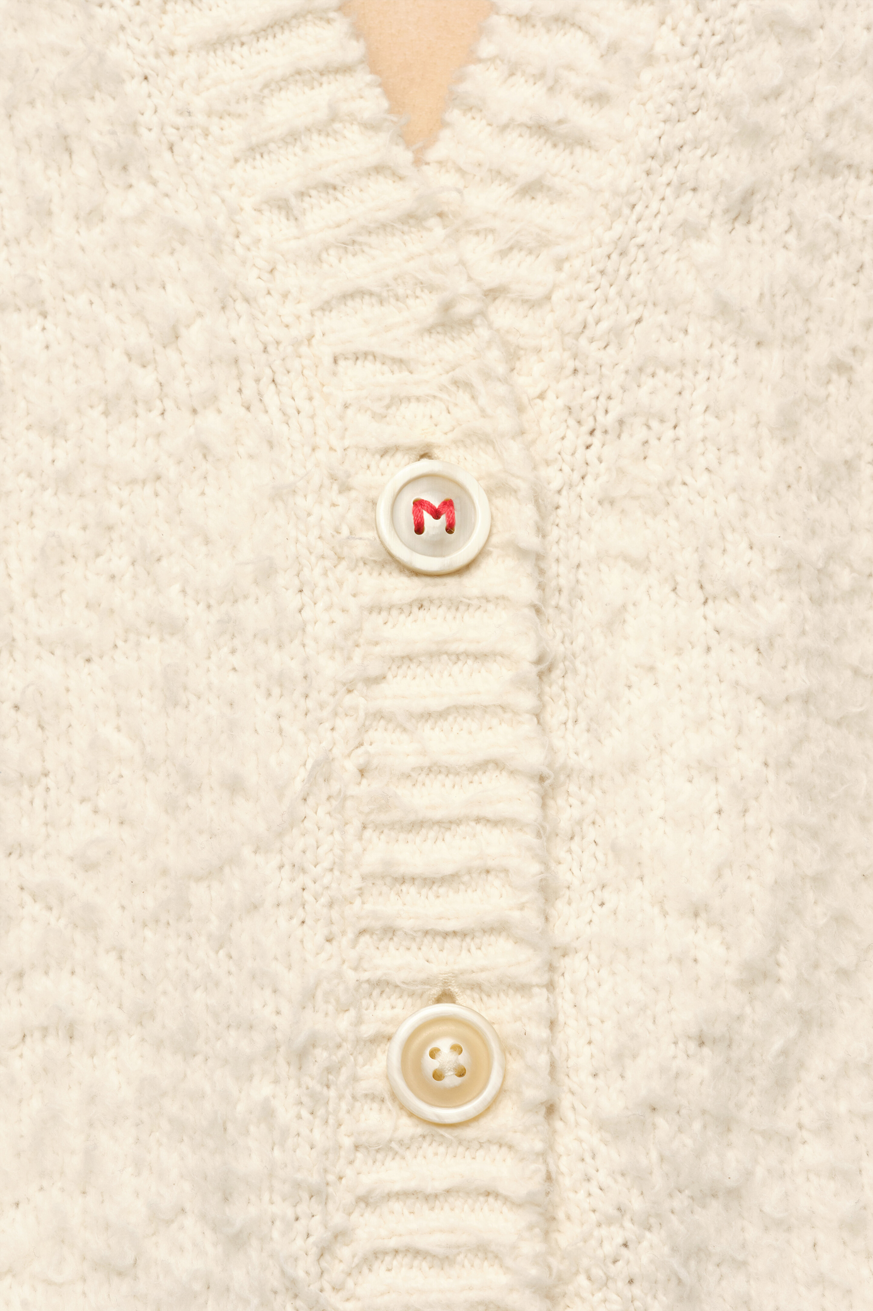 Cardigan col V oversize Blanc