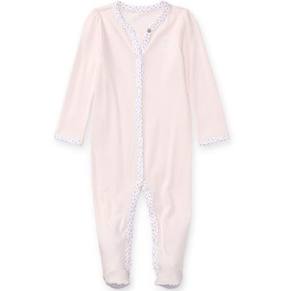 Girl One Piece Coverall Floral Delicate Pink