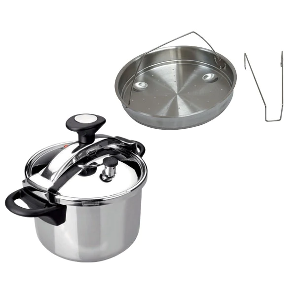 Lot autocuiseur classique 6 L et panier vapeur Lacor