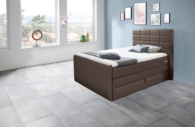 INOSIGN Boxspringbett »Lethbridge« inkl. Bettkasten und Topper, zwei Matratzenarten in H2