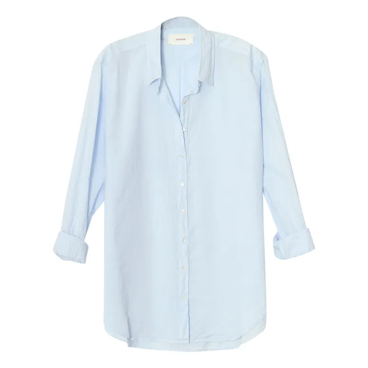 Xirena Chemise Beau Popeline de Coton | Bleu ciel