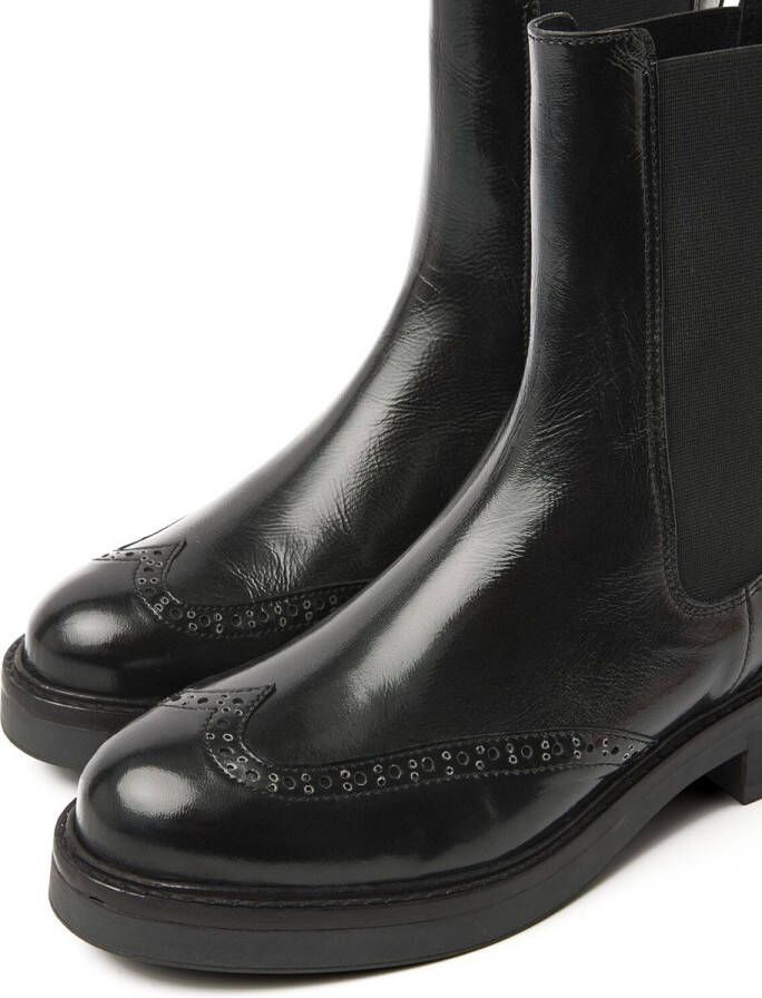 VIA VAI Enkelboots Dames Lucia Gina Maat: 37 Materiaal: Leer Kleur: Zwart
