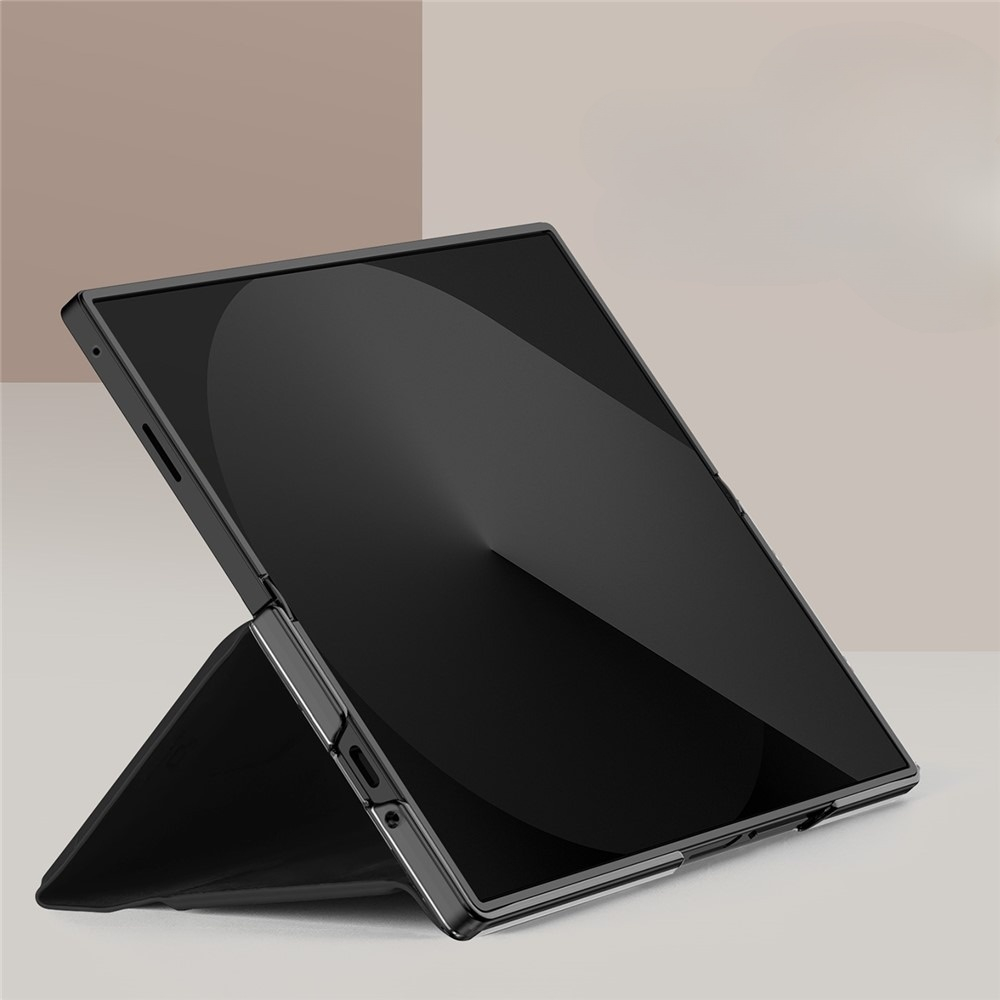 Samsung Galaxy Z Fold7 Wallet Cover Leder Tasche mit Aufstellfunktion - Schwarz