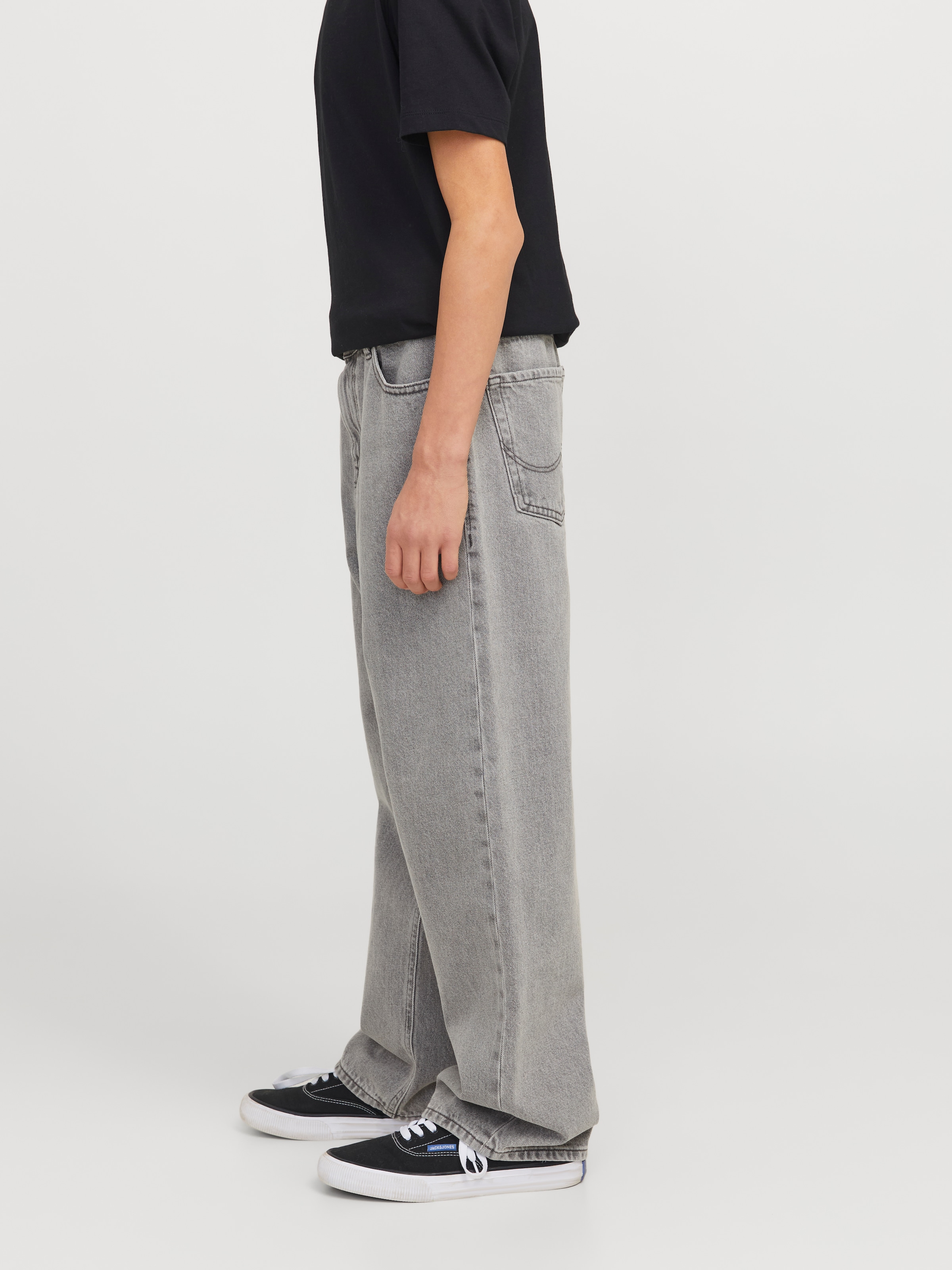 Jack & Jones Junior Relax-fit-Jeans »JJIALEX überzeugt durch Komfort und hohe Taille« unifarben, modisch, relaxed fit, Denim