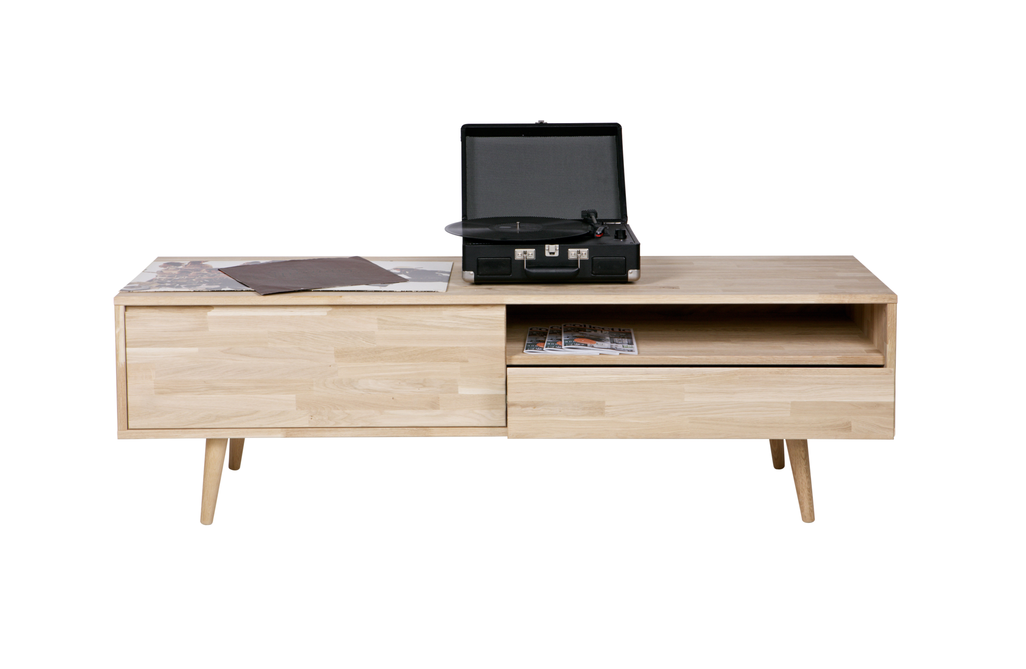 WOOOD TV meubel Tygo 150 cm Tygo Tv meubel - Eikenhout - Onbehandeld