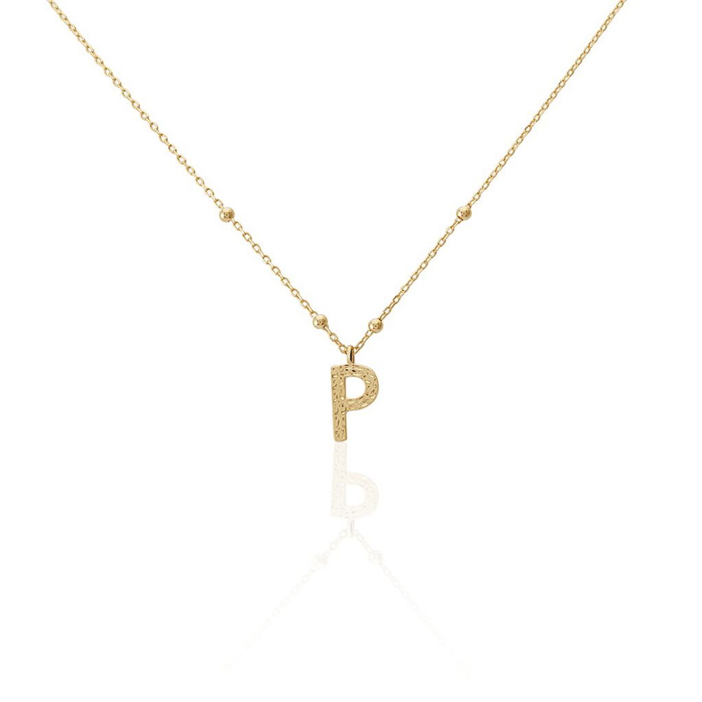 Collier Plaqué Or Jaune Lettra