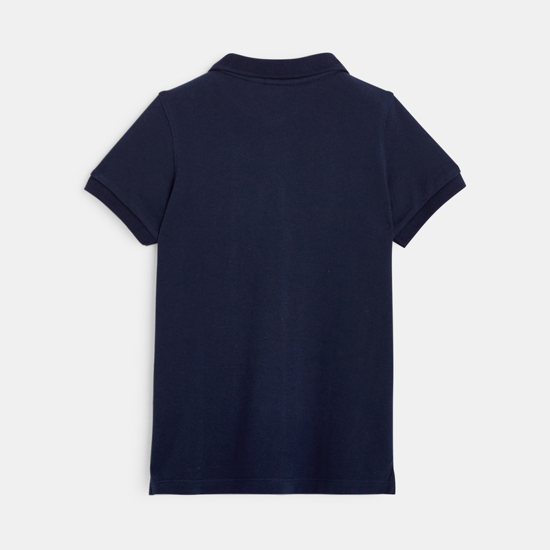 Polo en coton piqué rose garçon