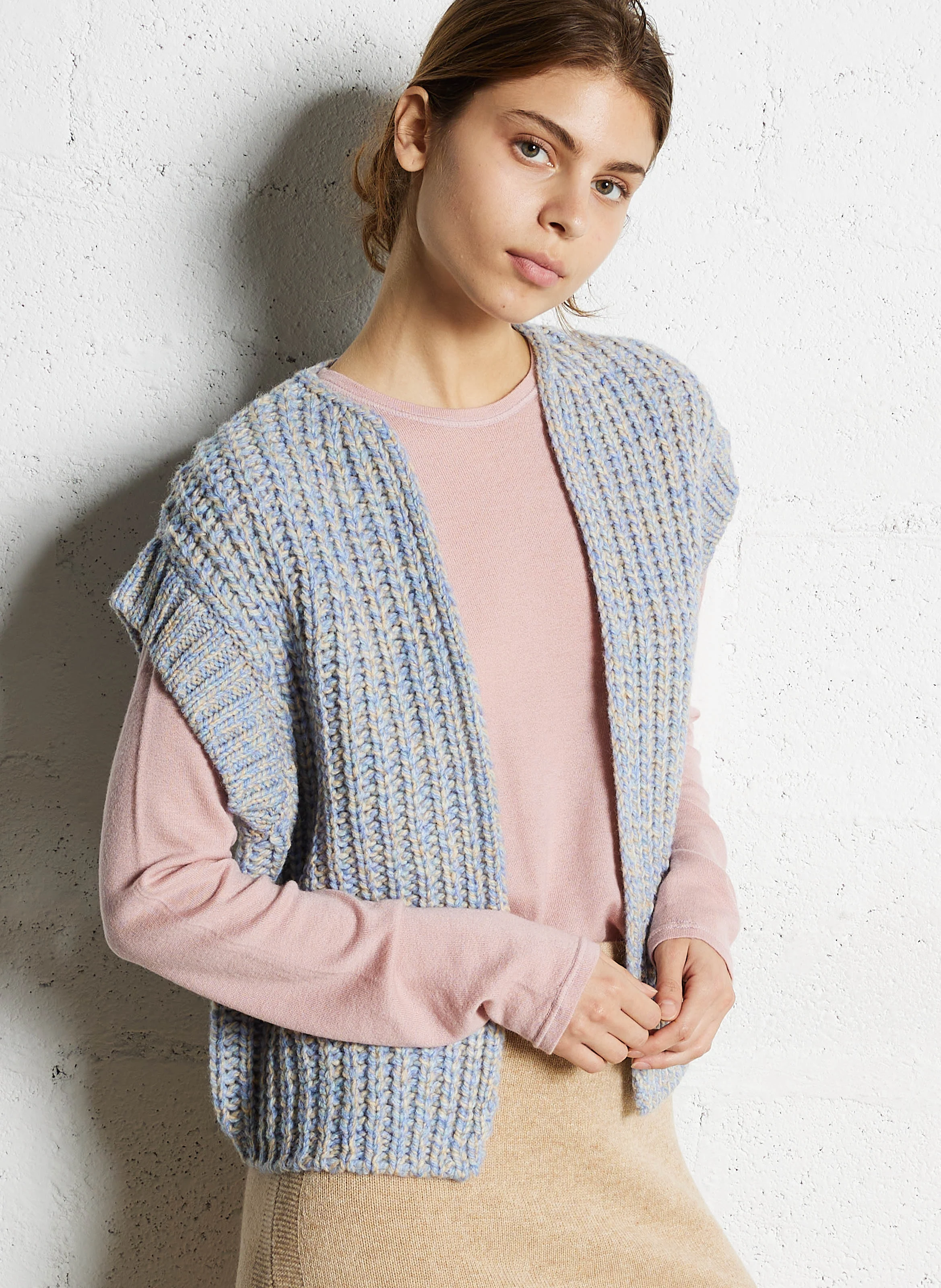 CLARENCE - Veste droite en laine mélangée | Beige