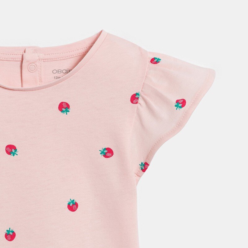 T-shirt à pois rose bébé fille Rose