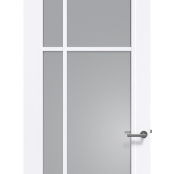 Arne & Bodil binnendeur ABD501 rook glas - extra wit afgelakt - glaslat extra wit