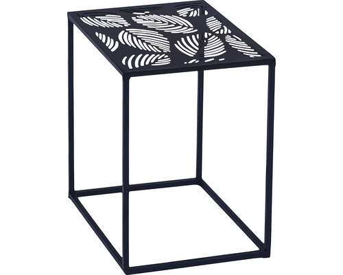 Lafiora metalen plantentafel, 30 cm hoog, vierkant, zwart