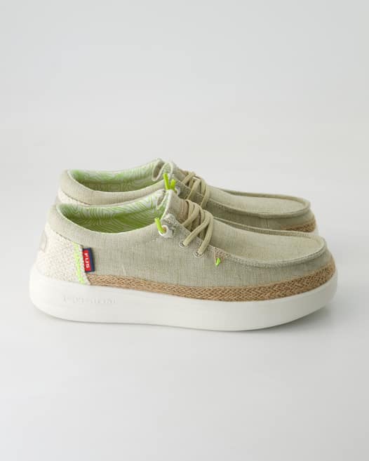 Fusion Lily linen moss Slipper in Grün