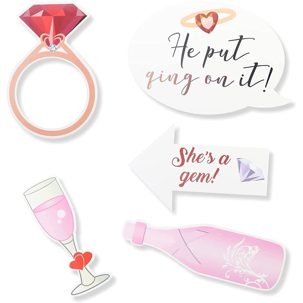 (24er Set) Photo Booth Fotorequisiten Party Foto Accessoires Junggesellinnenabschied Dekorationen für lustige Bilder - Bride To Be