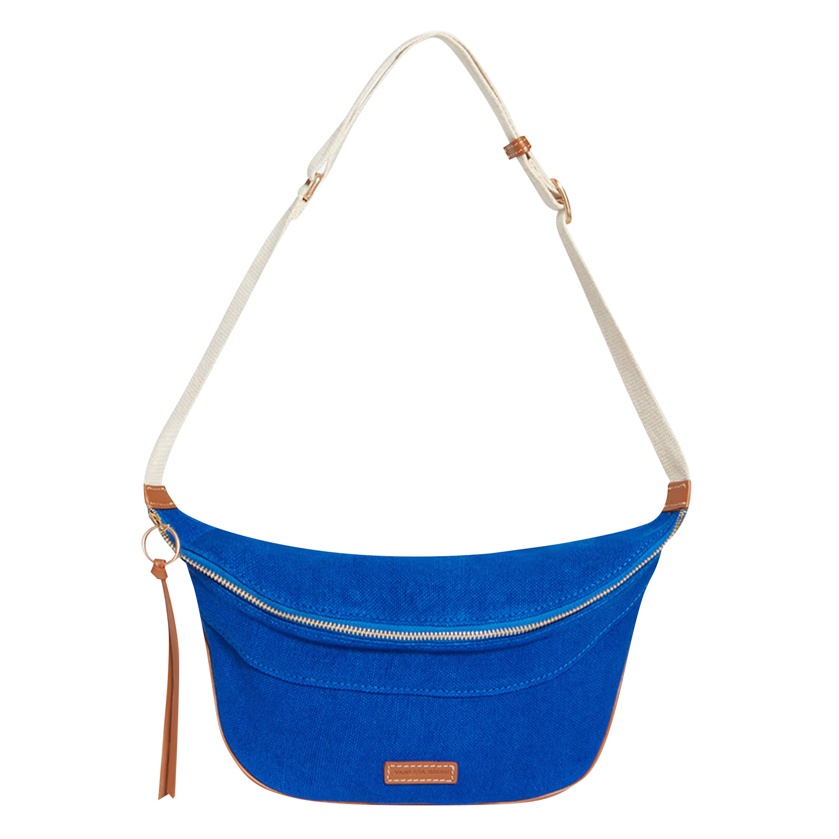 Sac banane en lin| Bleu