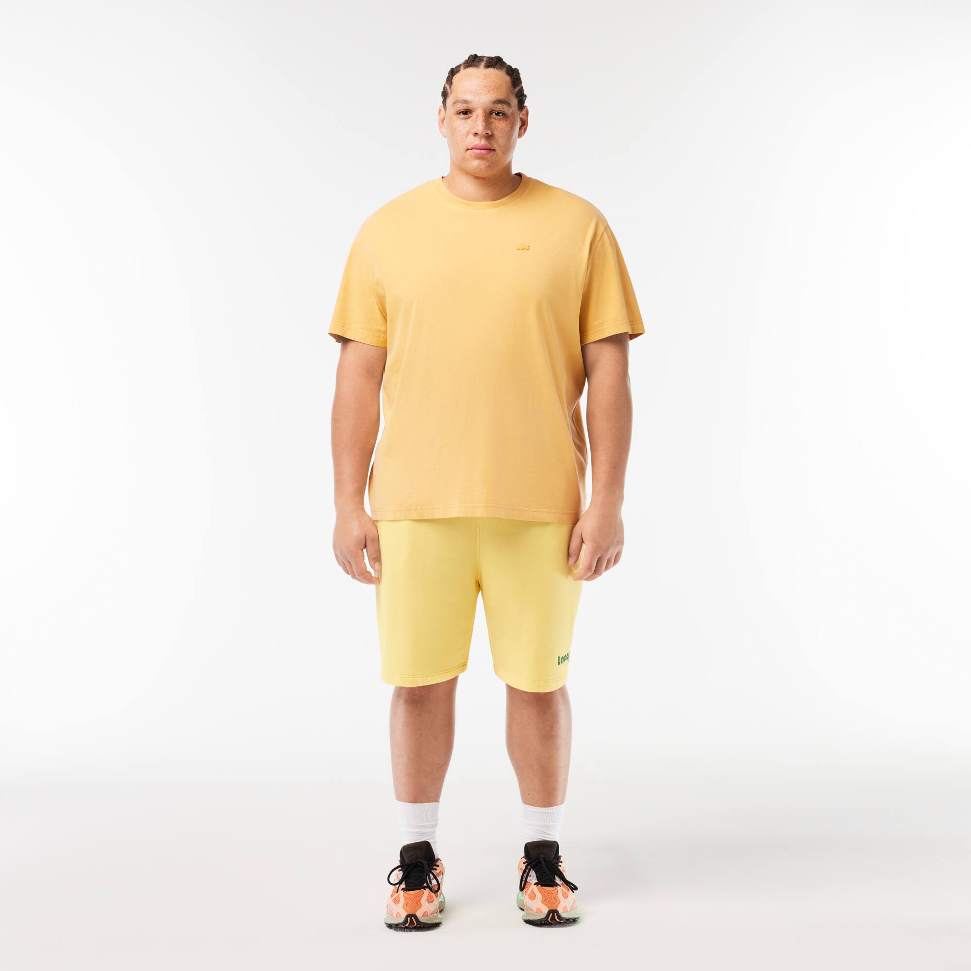 Jogging-Shorts mit LACOSTE-Aufdruck und verwaschenem Effekt Bermudas - Gelb - Lacoste - Herren