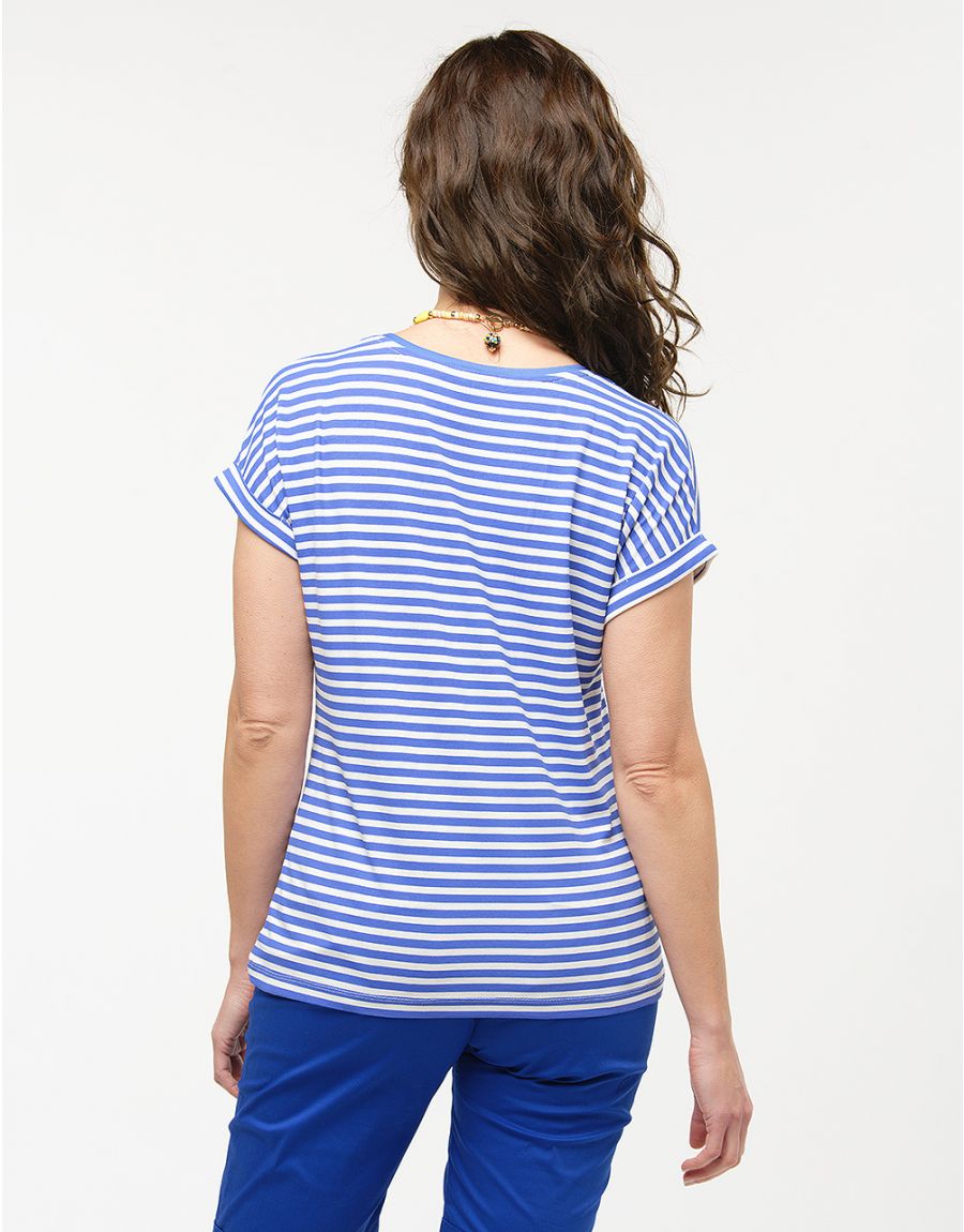 T-shirt rayé bleu