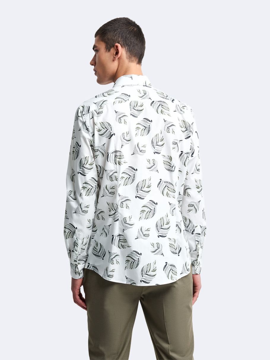 Chemise slim en satin végétale