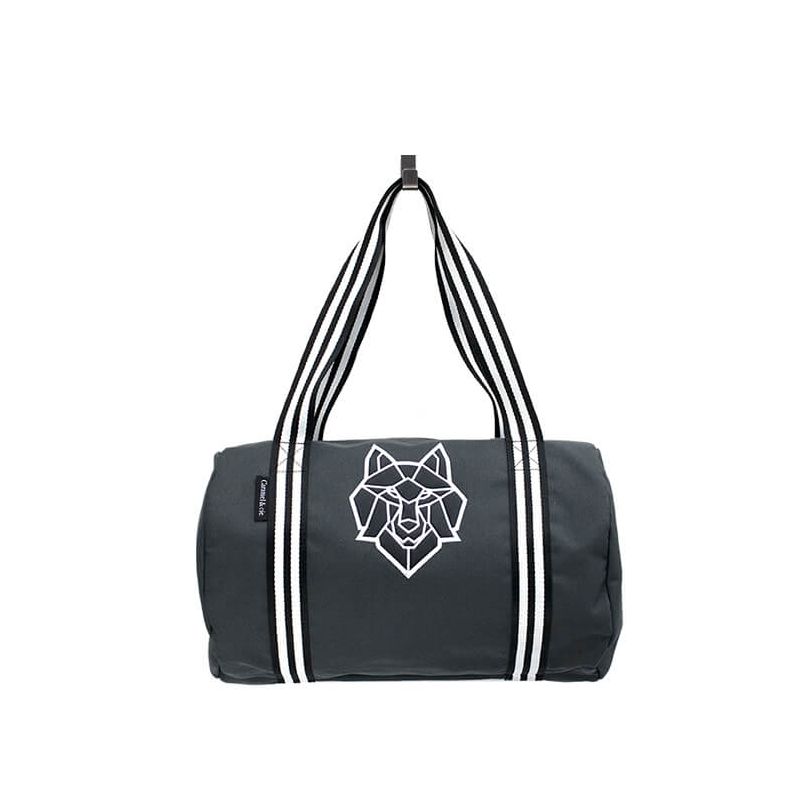 Sac polochon Loup Gris 40 cm Gris