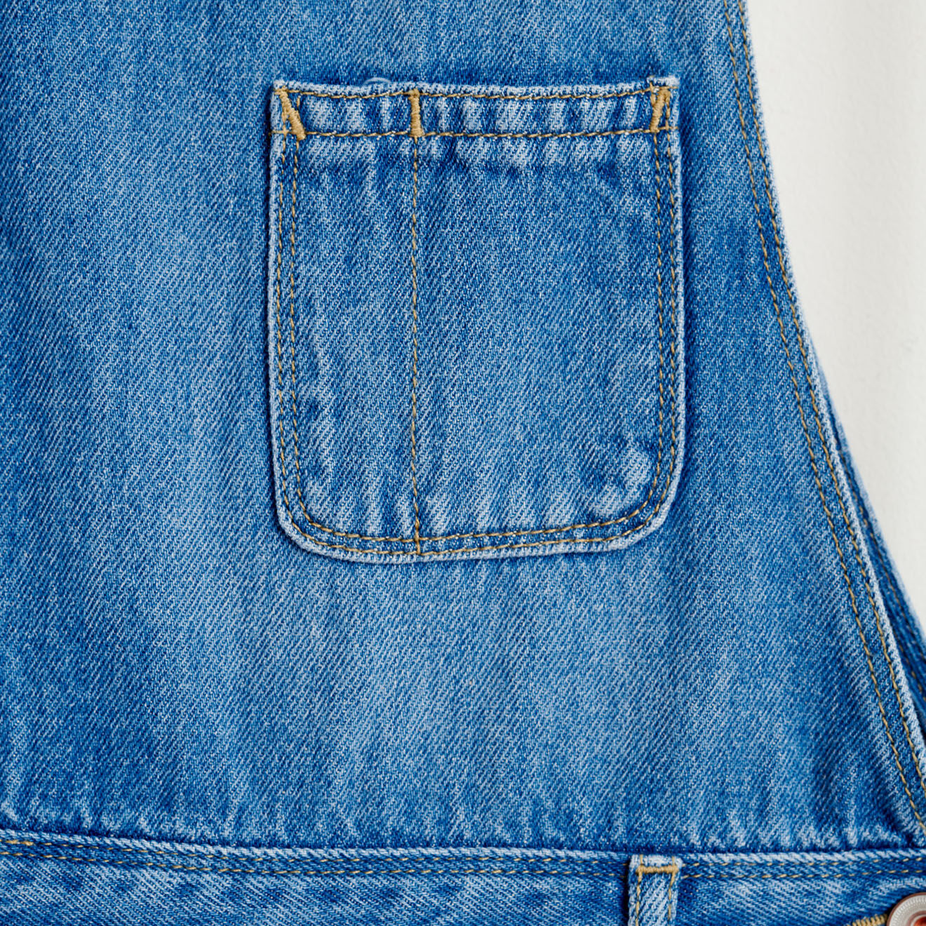 Bellerose Salopette short Pepina en Toile de coton bleu denim