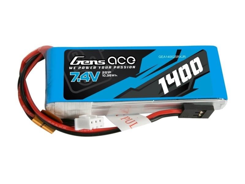 Gens ace RC-Akku LiPo 1400 mAh 7.4 V 1C RX Universeller 2S LiPo Sender- oder Empfängerakku