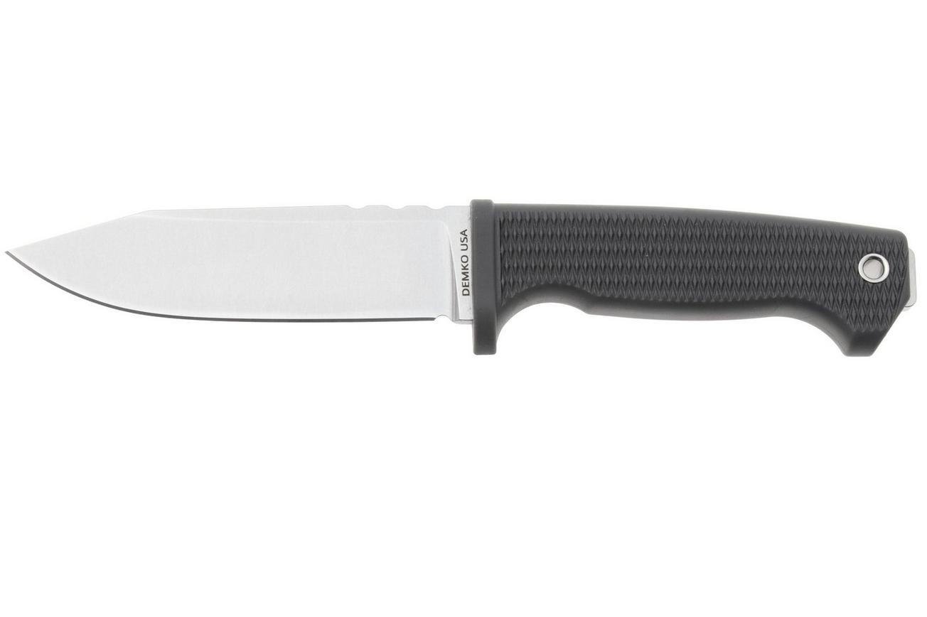 Demko Knives American Made FreeReign, Stonewashed CPM 3V Clip Point, USA-FR-3V-GRY-CLP, Grey Rubber outdoormes