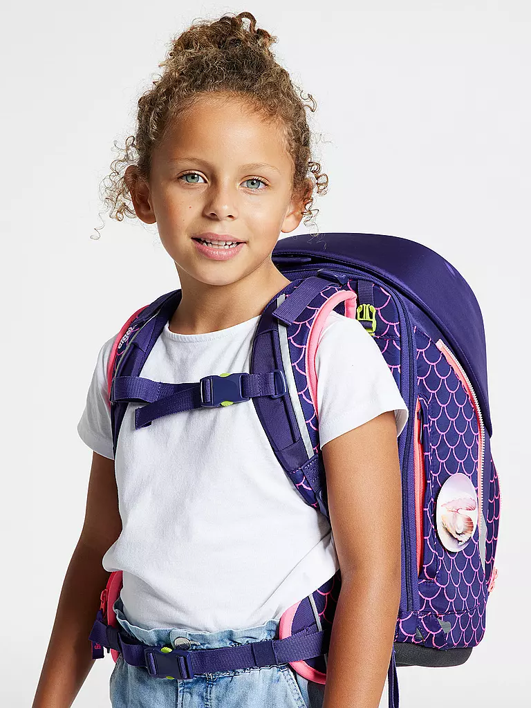 ERGOBAG Schultaschen Set 5tlg Wide PerlentauchBär lila