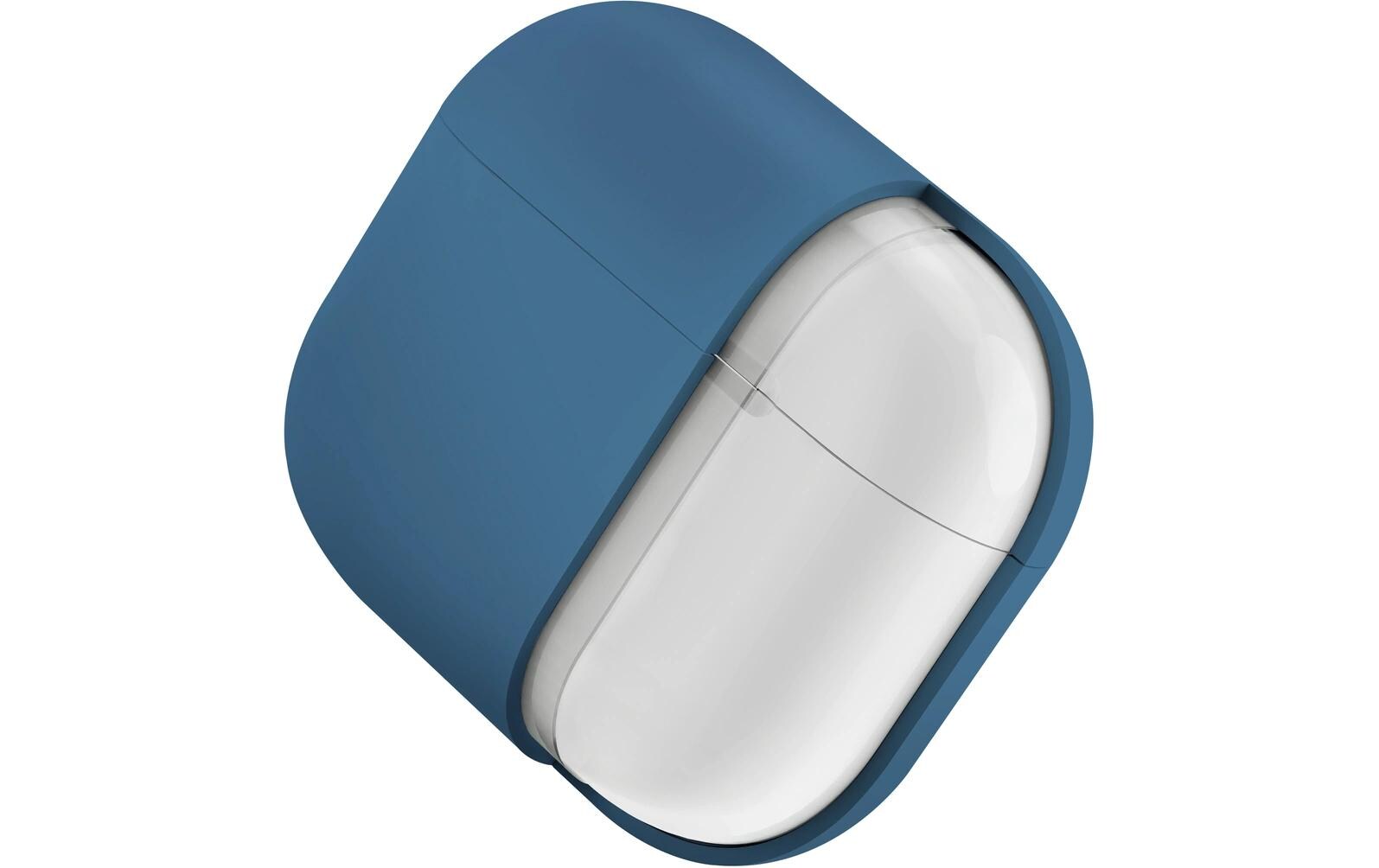 Transportcase Nexo Silikon AirPod 4th Generation BlauAirPodcase mit Haken zur Befestigung (4Gen)