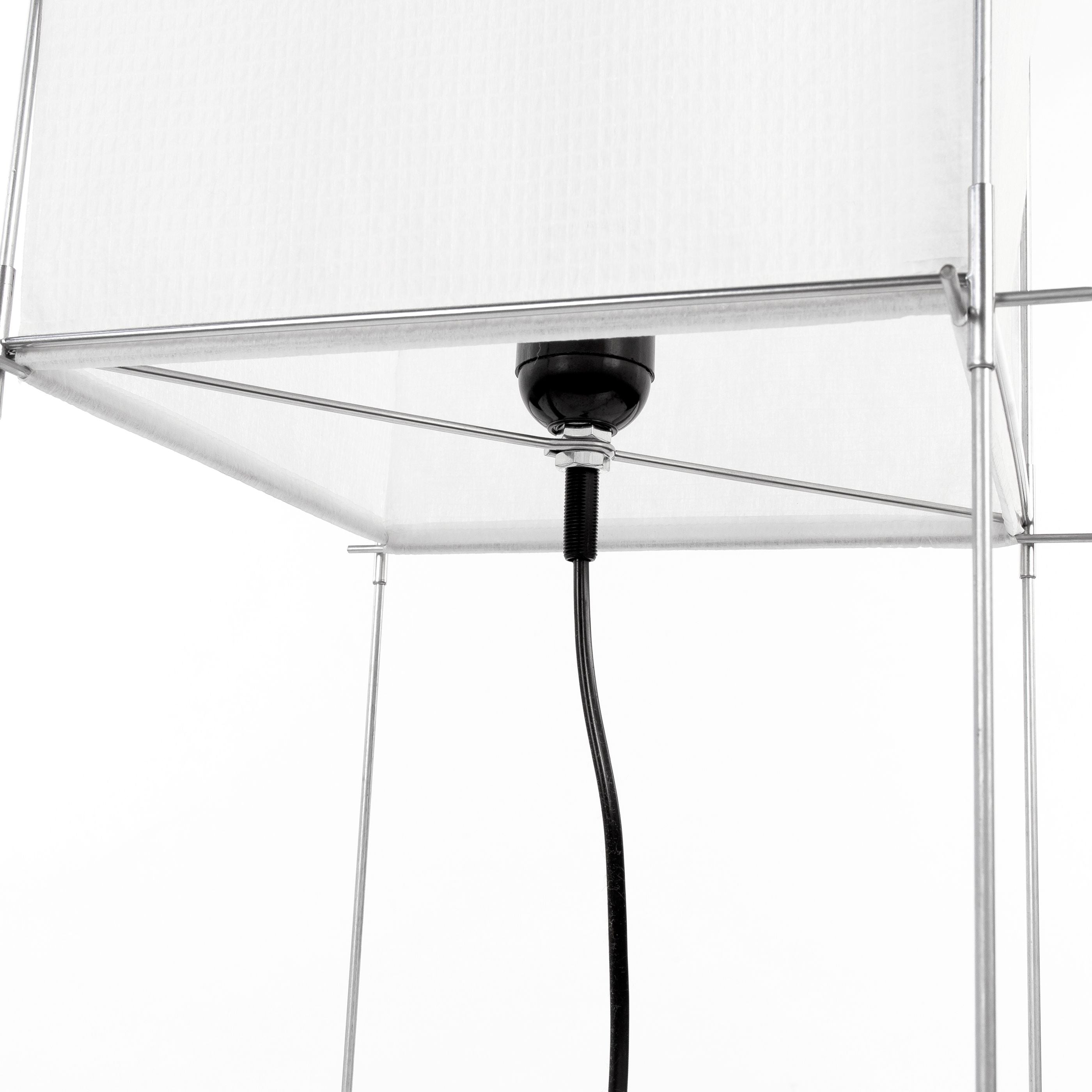 Hollands Licht Lotek XL vloerlamp, frame metaal, doek wit