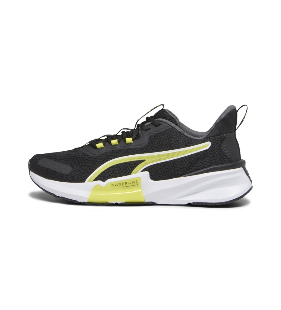 Tênis Puma PwrFrame TR2, preto e amarelo